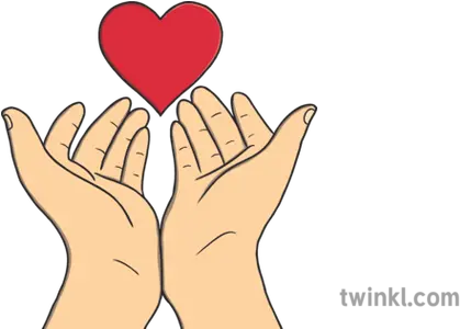 Out Stretched Hands Holding Love Illustration Twinkl For Women Png Hands Holding Png