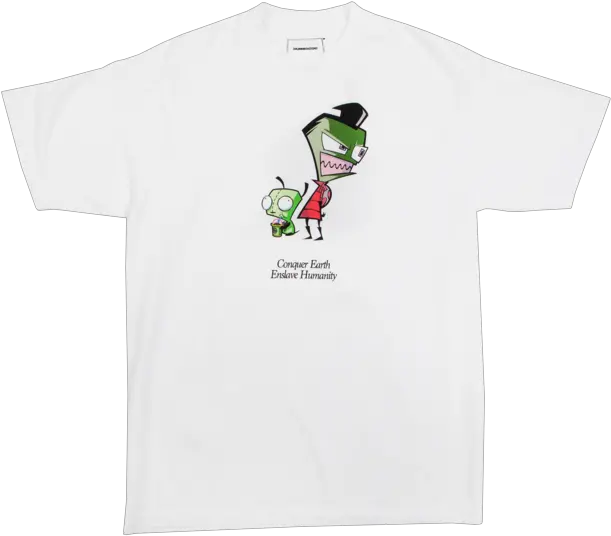 Invader Zim Enslave Humanity White Tee Fictional Character Png Invader Zim Png