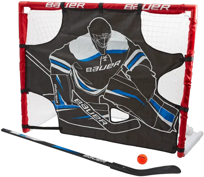 Street Hockey Goal Set Bauer Pro Knee Hockey Goal Set Png Hockey Sticks Png