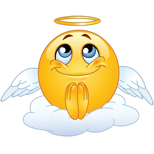 Hd Praying Emoji Copy And Paste Angel Emoticon Png Angel Emoji Png