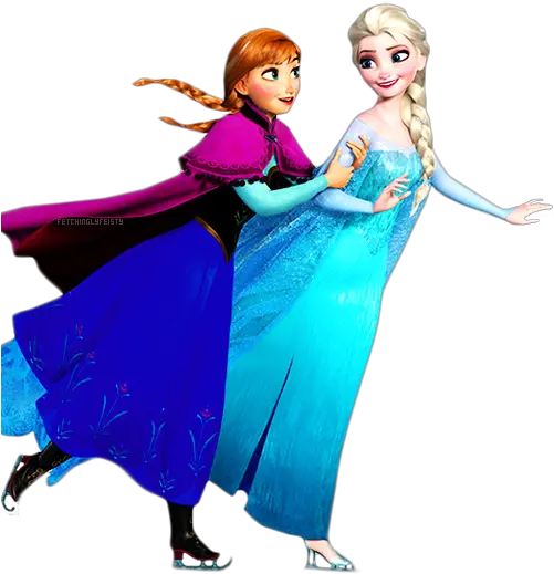 Download U201c Elsa U0026 Anna Skating Together U201d Frozen Elsa And Elsa Frozen Png Ana Elsa Transparent Background