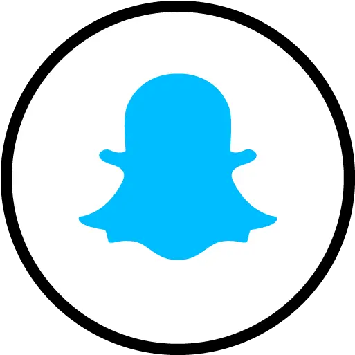 Snapchat Free Social Media Blue Round Outline Icon Design By Png Snap Chat Logo