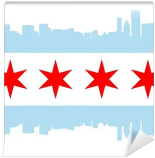 Chicago Flag Wall Mural U2022 Pixers We Live To Change Chicago City Flag Png Chicago Flag Png