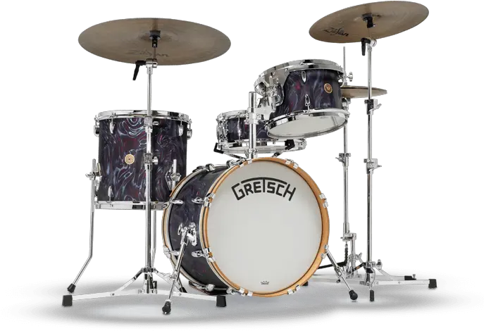 Broadkaster Gretsch Drums Gretsch Broadkaster Black Glass Png Drum Kit Png