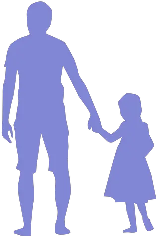 Father And Daughter Walking Silhouette Transparent Png Happy Birthday Daddy From Your Little Girl People Walking Silhouette Png