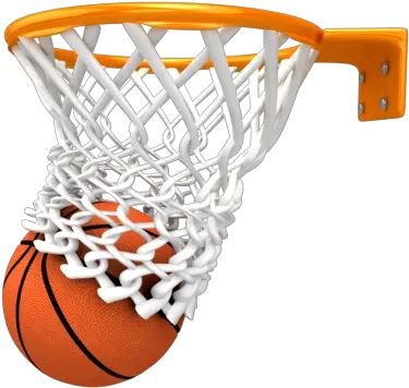 Basketball And Net Basketball In Hoop Png Basketball Rim Png