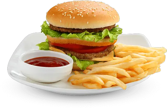 Feasters 8 Flame Grilled Beef Burgers Burgers With French Fries Png Burger And Fries Png