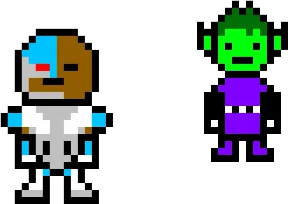 Cyborg And Beast Boy Cyborg Pixel Png Beast Boy Png