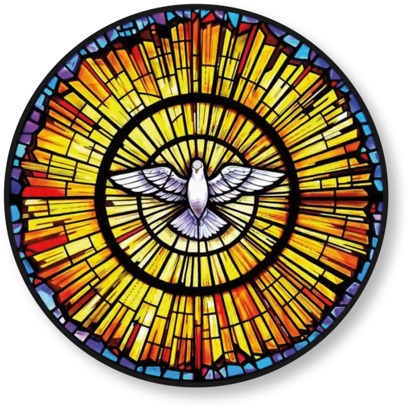 Download Hd Dove Holy Spirit Stained Glass Church Dove Stained Glass Color Pencil Drawing Png Holy Spirit Png