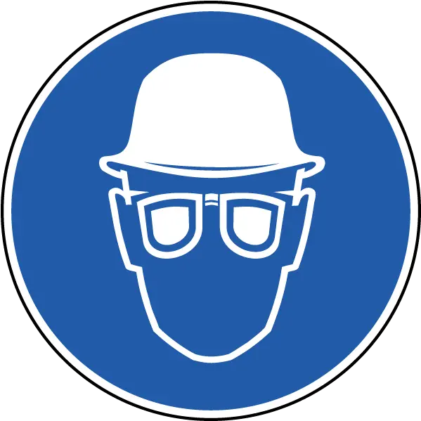 Wear Hard Hat Eye Protection Label Safety Goggles And Helmet Png Hard Hat Icon Png