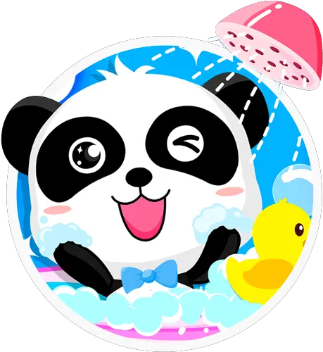 Baby Panda Happy Clean Free Pc Game Baby Panda Take Bath Clip Art Png Clean Wholesome Icon