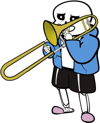 Sans Playing His Trombone Gif 480x480 Png Clipart Download Sans With Trombone Gif Trombone Png