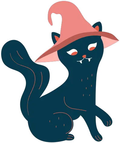 Cat Witch Character Transparent Png U0026 Svg Vector File Bruja Y Su Gatos Cat In The Hat Png