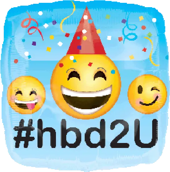 Happy Birthday Emoji Heads Foil Balloon Party Affair Happy Birthday Using Emojis Png Birthday Emoji Png