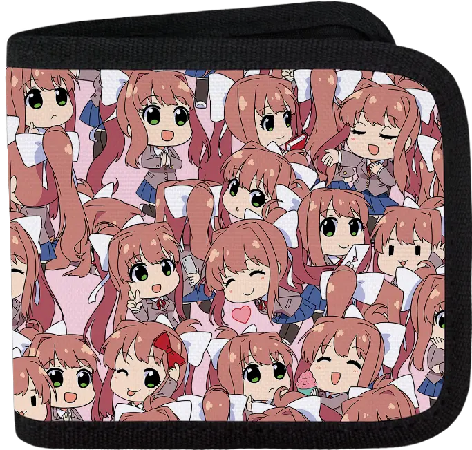 For Fans By Fansjust All Monika Canvas Wallet Many Monikas Png Monika Png