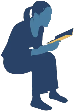 Woman Reading Book Sitting Silhouette Transparent Png Reading Woman Silhouette Books Png People Sitting Silhouette Png