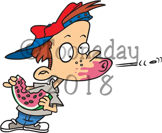 Spit Cartoon Spitting Watermelon Seeds Png Spit Png