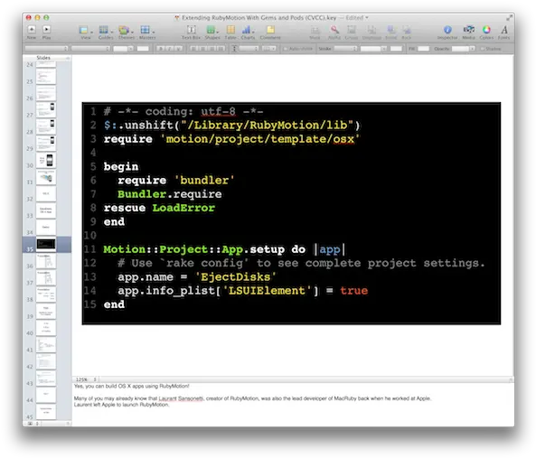 Tohtml Using Vim Code Snippets In Keynote Presentations Png Apple Keynote Icon