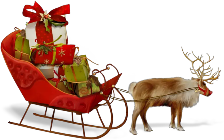 Santa Sleigh Png Christmas Card Frame Png Transparent Sleigh Png