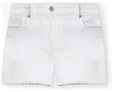 Ozzie Cutoff Denim Shorts In White Solid Png Joe Jeans Logo