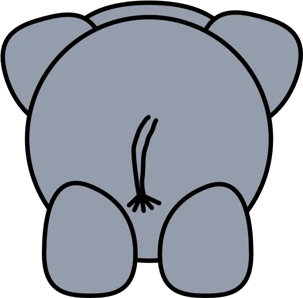 Clipart Elephant Head Cartoon Elephant From Behind Png Elephant Head Png