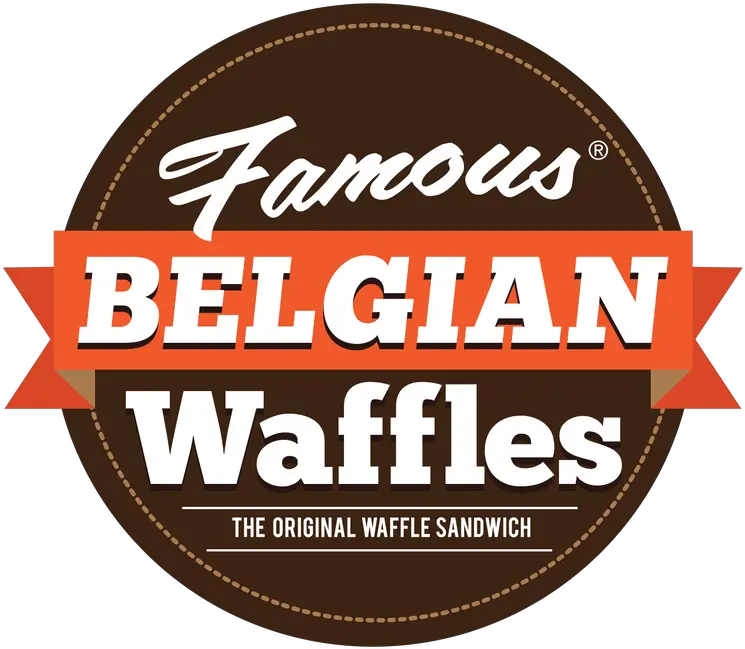 Famous Belgian Waffles U2013 The Original Waffle Sandwich Label Png Waffles Png