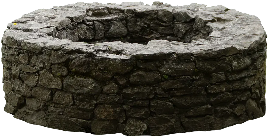 Fountain Old Stone Wall Well Png Stone Wall Png
