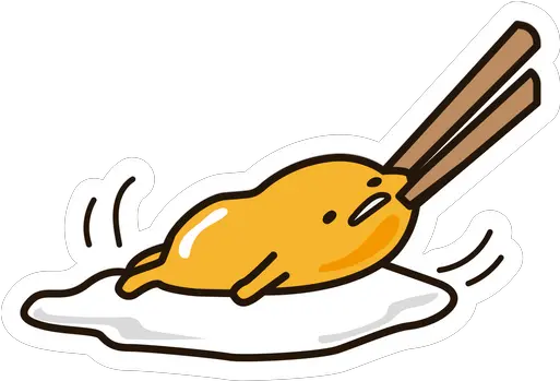 Cheek Pinch Gudetama Sticker Clear Gudetama Pencil Case Png Gudetama Transparent