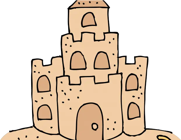 Download Draw A Sand Castle Sand Castle Kid Drawing Png Sand Castle Png