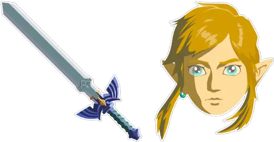 The Legend Of Zelda Link Master Sword Illustration Png Master Sword Png