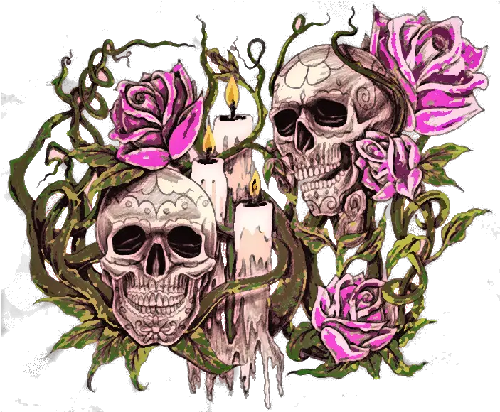 What Is The Meaning Of A Skull And Rose Tattoo Youtube Png Skull And Rose Tattoo Transparent Rose Tattoo Transparent