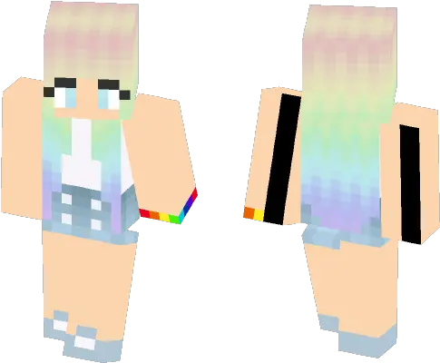 Download Pastel Rainbow Minecraft Skin For Free Illustration Png Pastel Rainbow Png