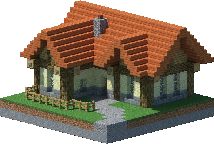 Download One House Four Colours Minecraft One Chunk House Minecraft House Transparent Background Png House Transparent Background