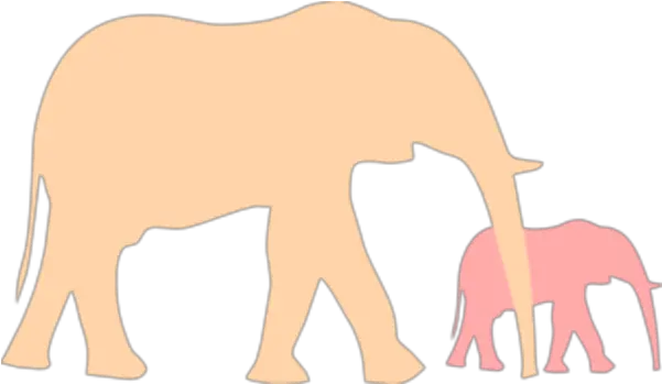 Mom And Baby Elephant Png Transparent Baby And Mom Elephant Silhouette Transparent Elephant Png