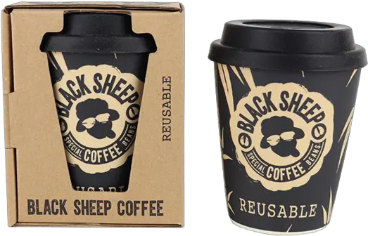 Re Usable Coffee Cup Black Sheep Coffee Cup Png Coffee Cup Transparent png