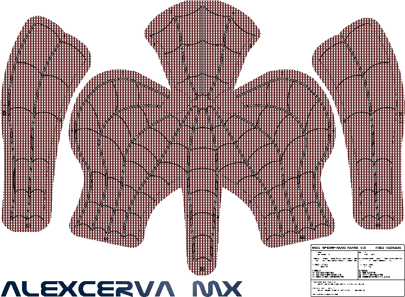 Mcu Spider Man 3d Print Filespattern Free Page 25 Spider Man Mask Pattern Png Spiderman Mask Png