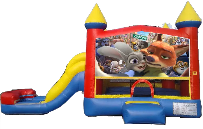 Water Slide Castle Combo Side U2013 Zootopia 180day Paw Patrol Jumper With Slide Png Zootopia Png
