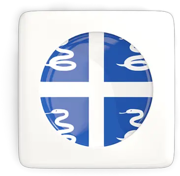 Square Icon With Round Flag Illustration Of Martinique Vertical Png Qc Icon