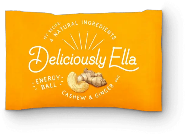 Deliciously Ella Cashew Ginger Energy Ball 40g Png