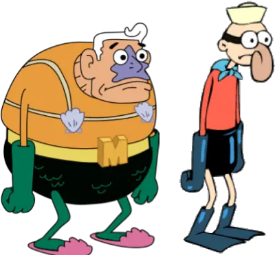 Sponge Sq77 Mermaid Man And Barnacle Boy Png Sponge Png