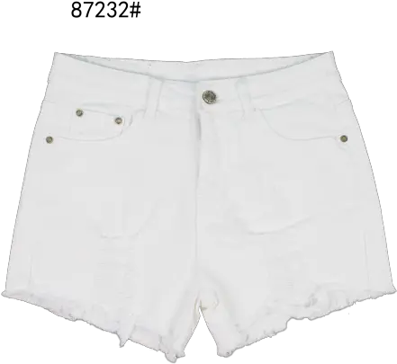 White Jean Shorts Png Solid Shorts Png