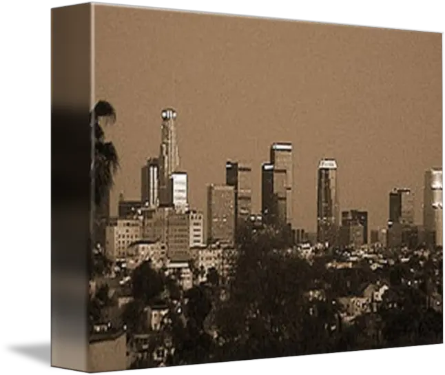 Los Angeles Skyline By Edward Molina Metropolitan Area Png Los Angeles Skyline Png