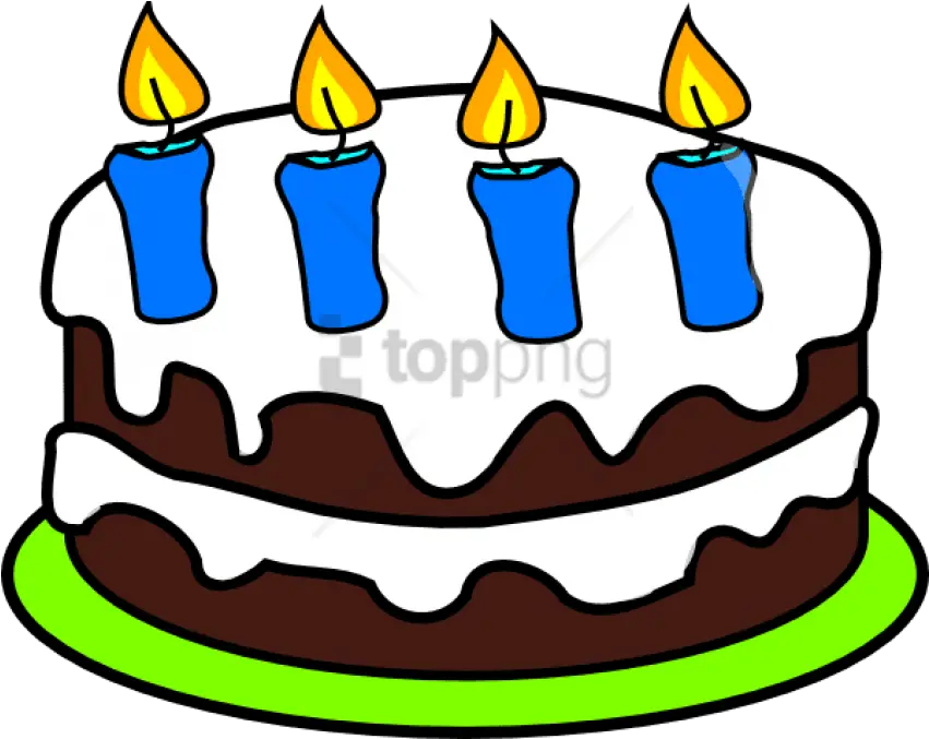 Free Png Dessertcandle Birthday Cake Clipart 4 Transparent Birthday Cake 4 Candles Birthday Cake Clipart Png