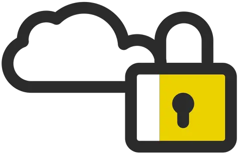 Locked Cloud Colored Stroke Icon Nube Con Candado Png Cloud 9 Icon