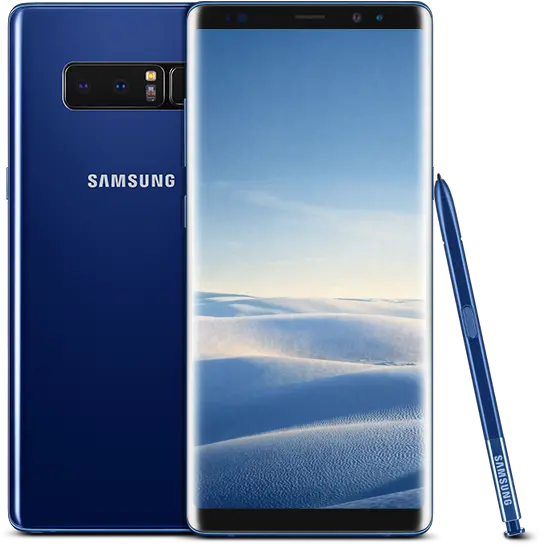 Mobile Phone Download Png Image Samsung Galaxy Note 8 Blue Smartphone Png
