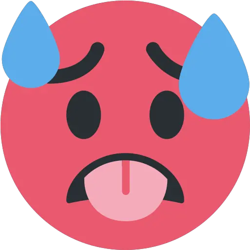 Hot Face Emoji Red Face Emoji Meaning Png Sick Emoji Png