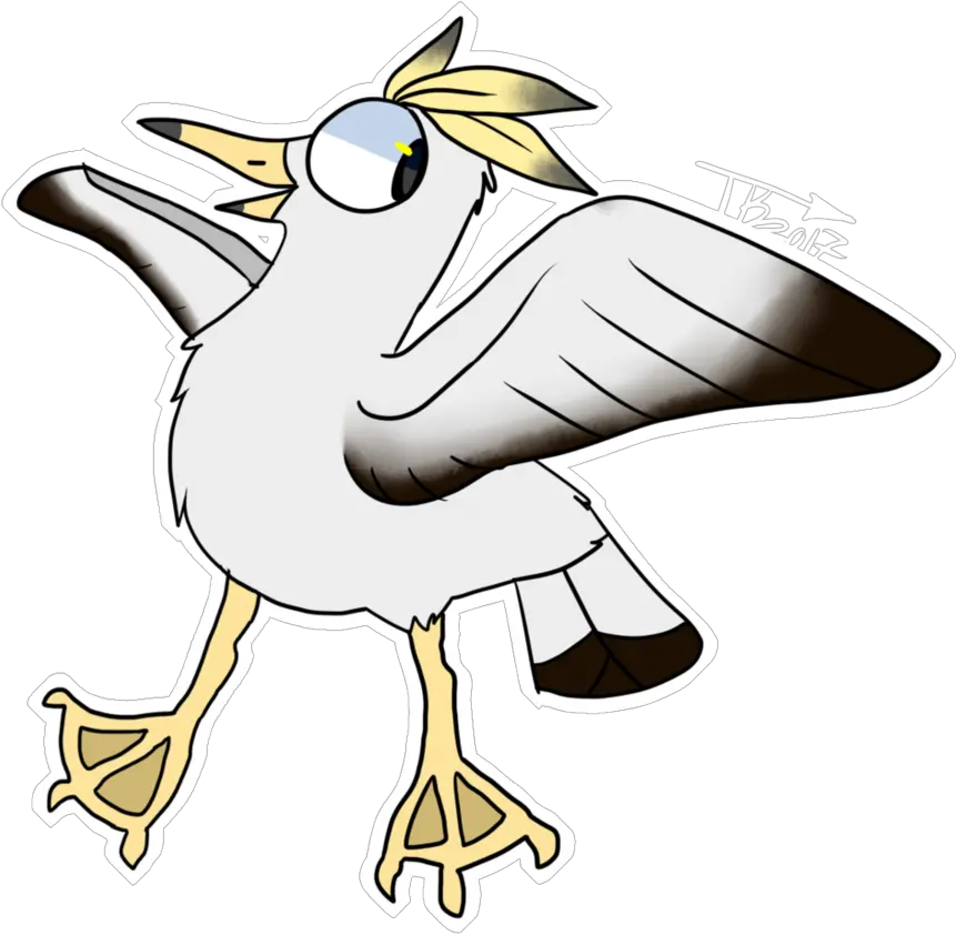 Download Png Black And White Library Birb Drawing Seagull Cartoon Seagull Png