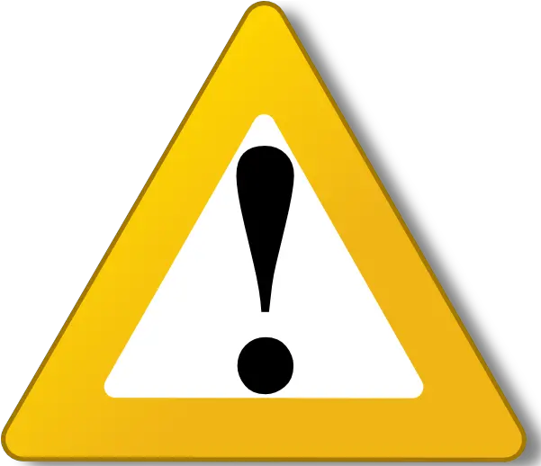 Yellow Warning Sign Clipart Exclamation Point Triangle Yellow Png Caution Sign Png