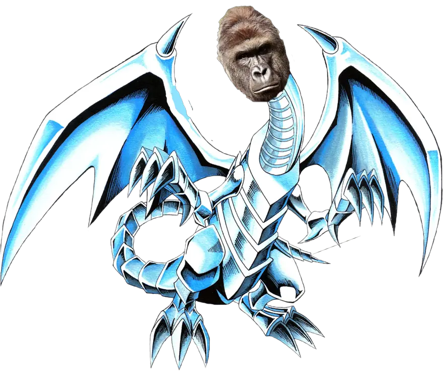 Download Free Png Blue Eyes White Blue Eyes White Dragon Drawing Harambe Transparent