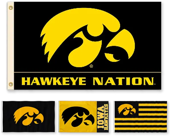 Iowa Hawkeyes Logo University Of Iowa Flag Png Hawkeye Logo Png